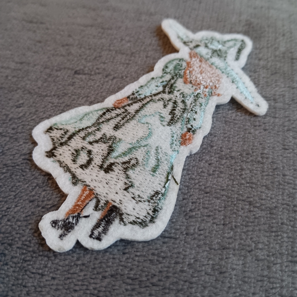 Green Herbalist Forest Witch Iron On Patch, Cottagecore Witchy Nature Apothecary - Picture 4 of 4